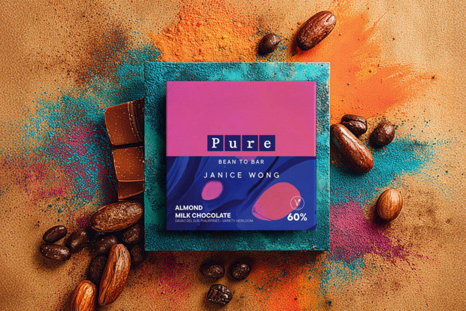 Janice Wong 60% Almond Milk Chocolate Bean to Bar