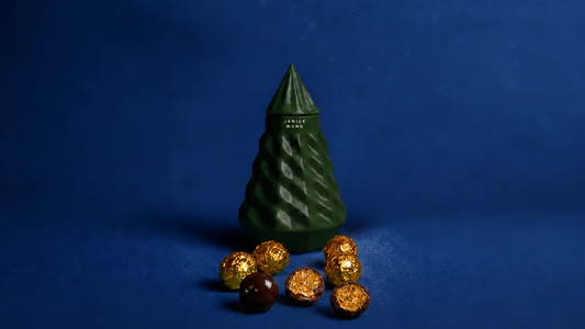 Chocolate Pistachio Truffles Ceramic Tree